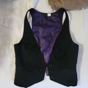 Elegant Black & Purple Vest